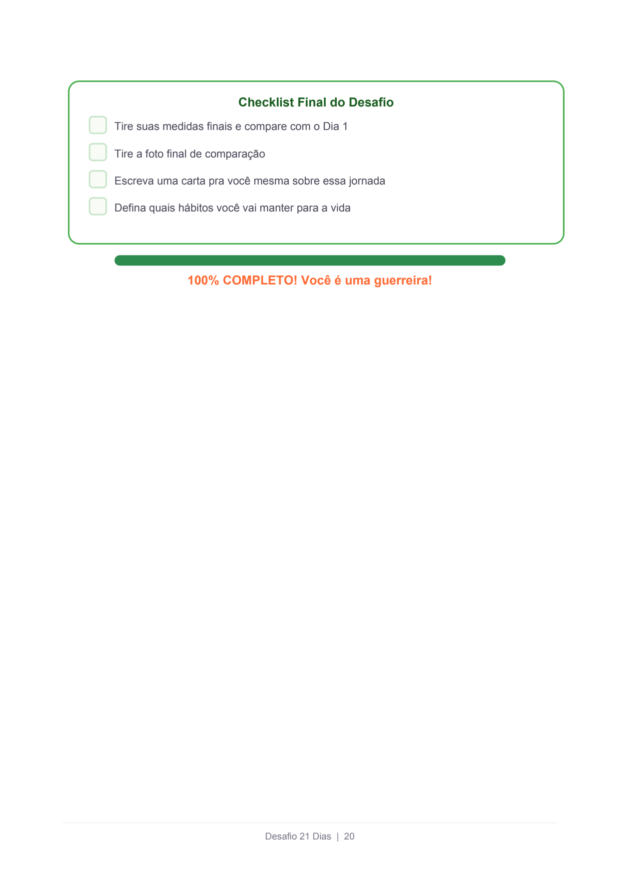 Plano semanal de reeducação alimentar